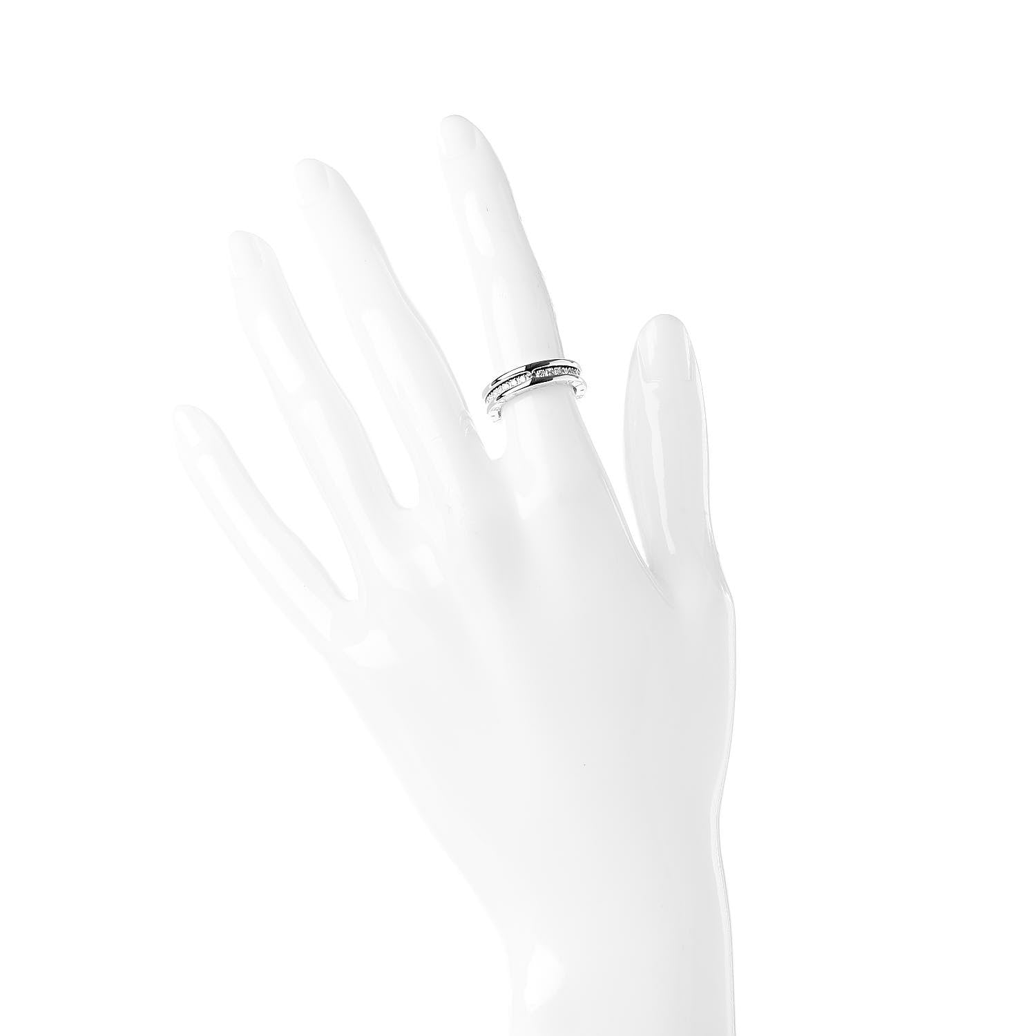 Bulgari 18K White Gold Diamond B.Zero1 Ring 48 4.5 2 of 4