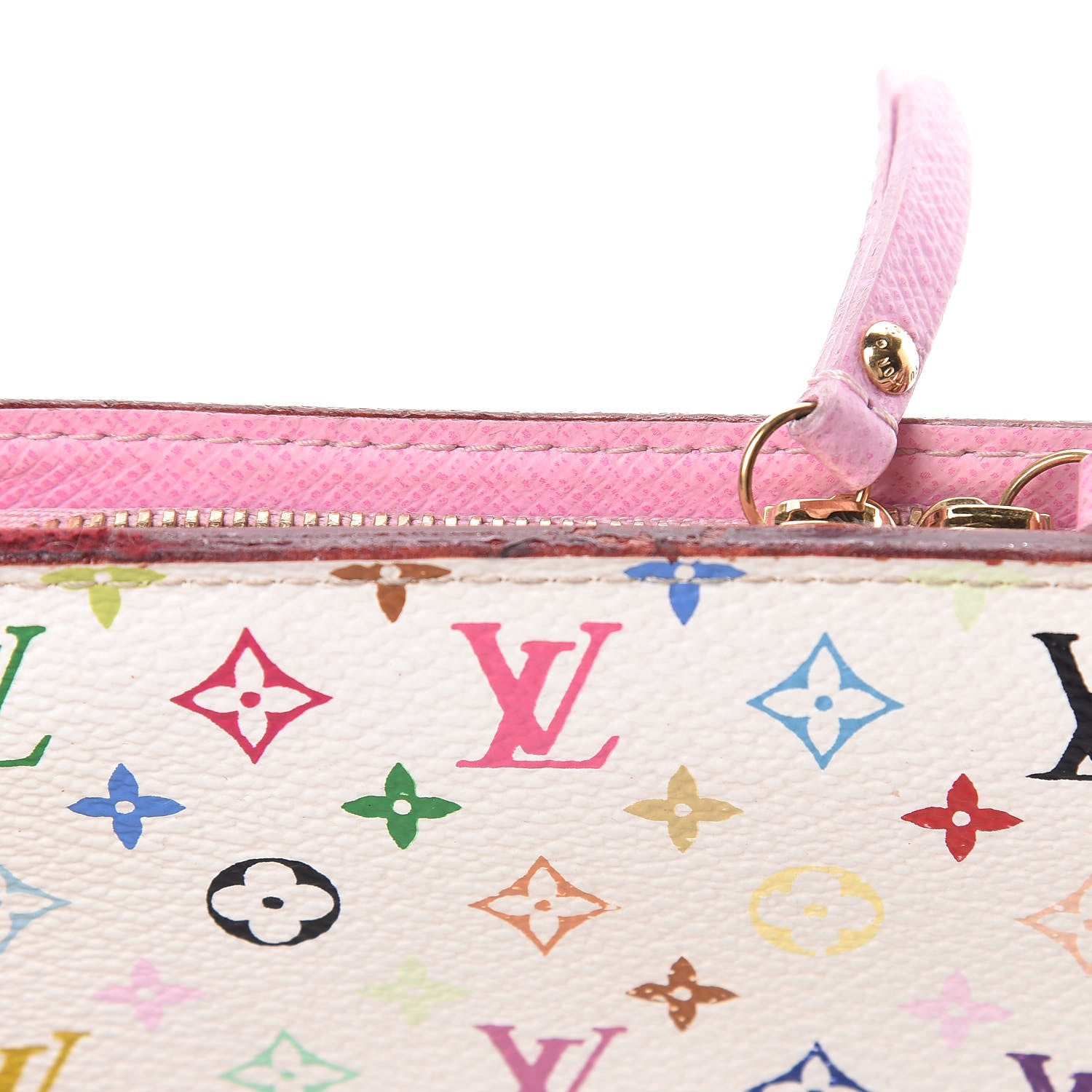 Louis Vuitton Monogram Multicolor Insolite Wallet White Litchi 7 of 12