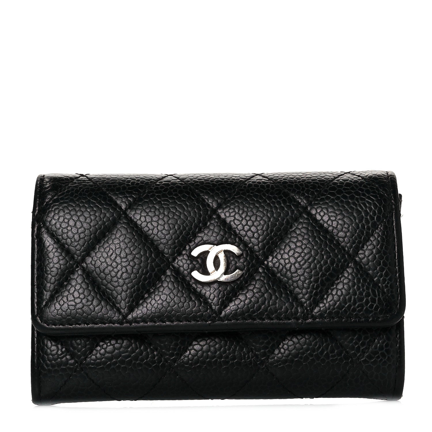 Chanel Caviar Quilted Flap Card Holder Black 1 of 9