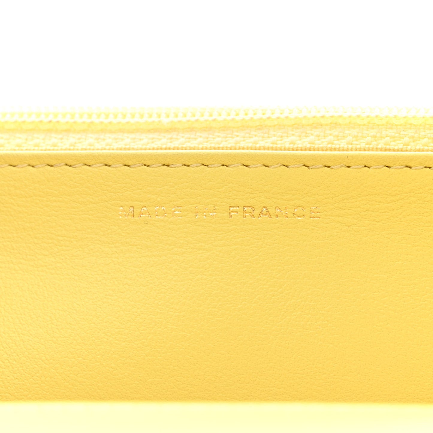 Caviar Chevron Quilted Boy Wallet On Chain WOC Yellow