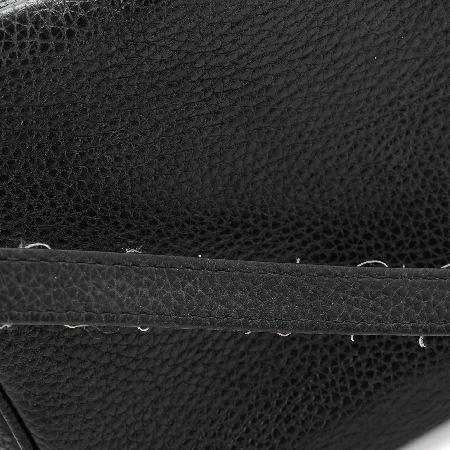Pebbled Calfskin Small Soho Disco Bag Black