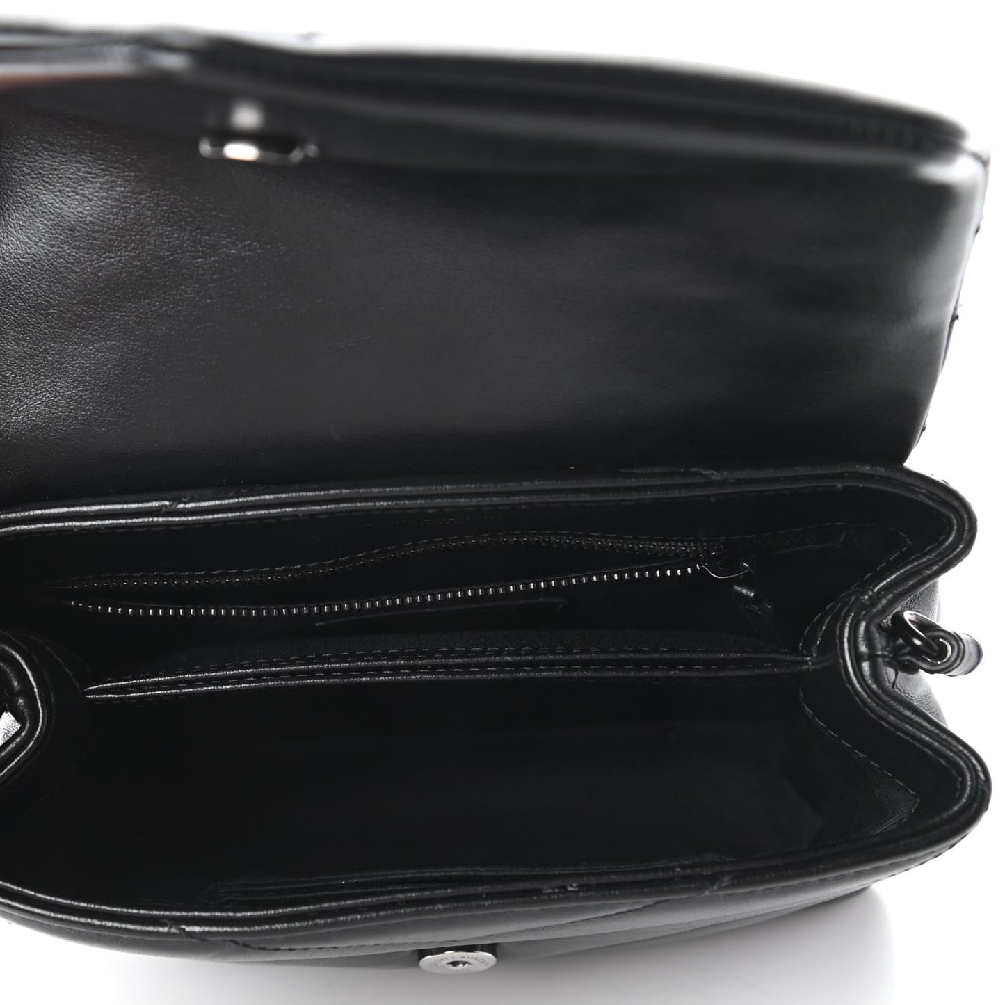 Calfskin Y Quilted Monogram Toy Loulou Crossbody Bag Black