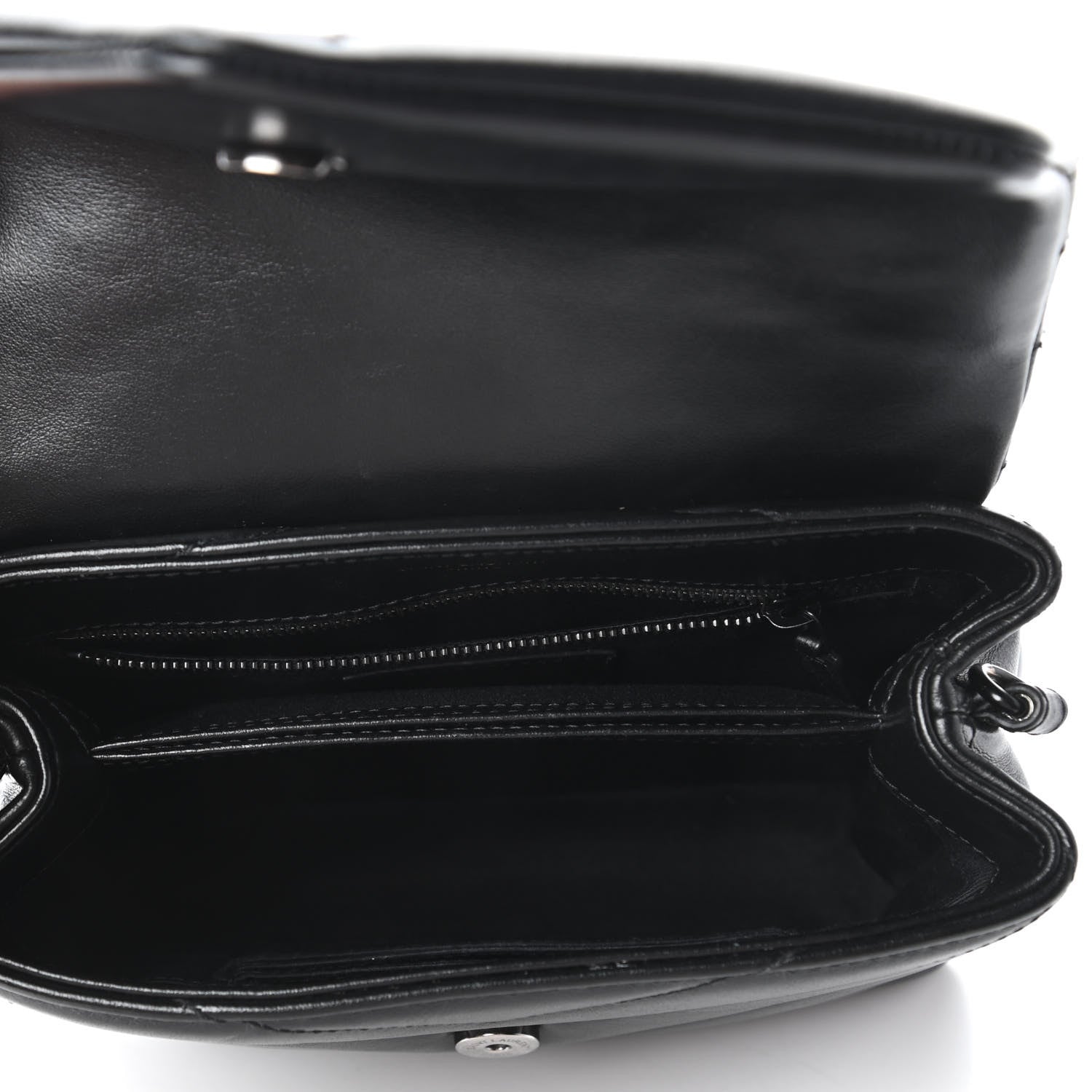 Saint Laurent Calfskin Y Quilted Monogram Toy Loulou Crossbody Bag Black 5 of 10