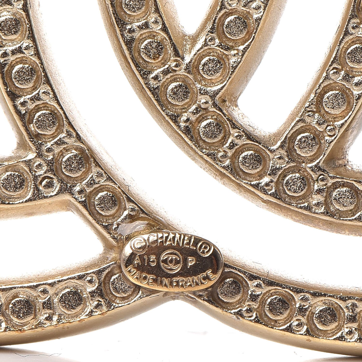 Chanel Crystal CC Brooch Gold 4 of 5