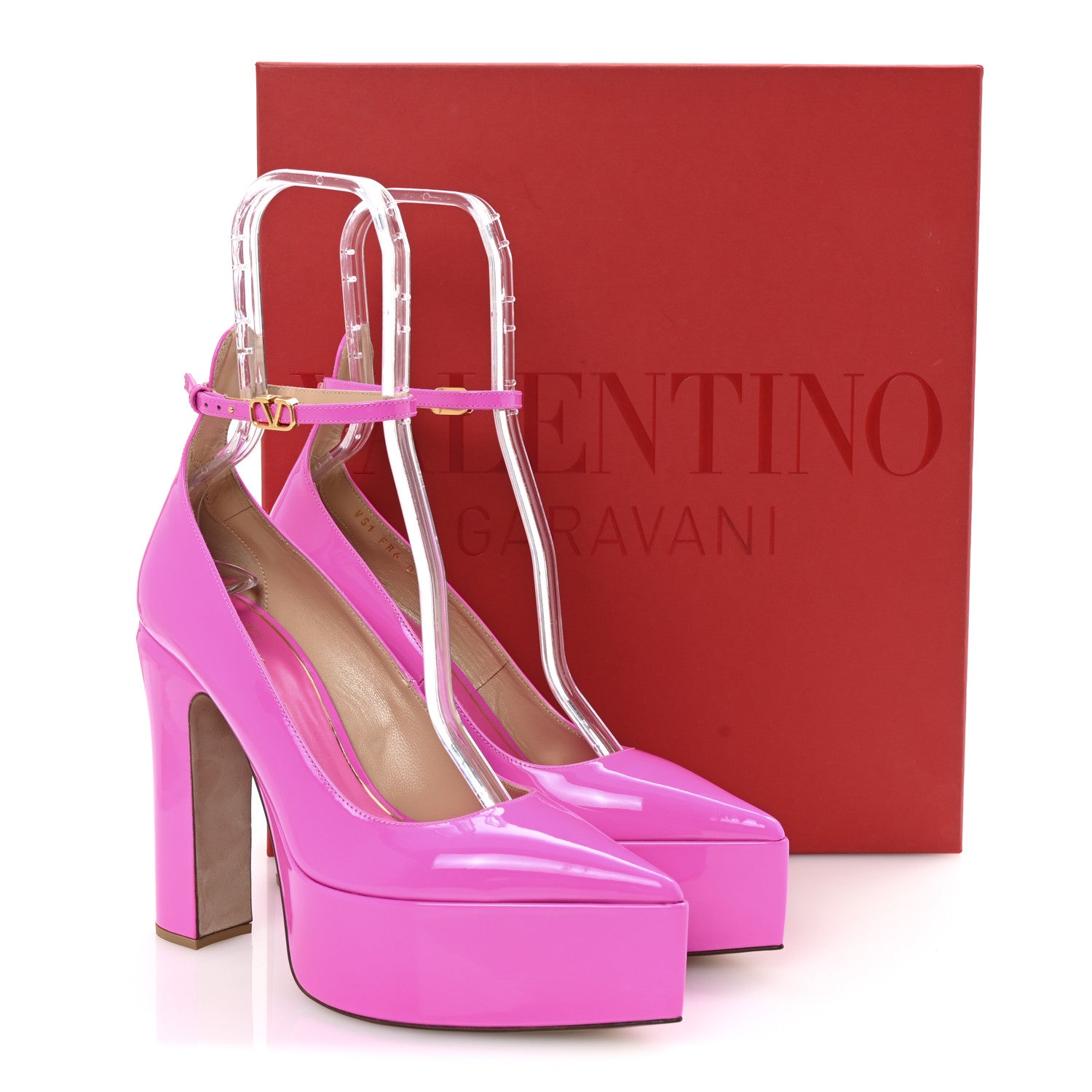 Valentino Garavani Patent Tan-Go 45/135mm Platform Pumps 38 Pink PP 19 of 20