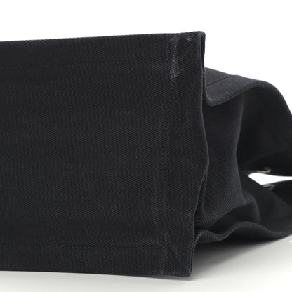 Saint Laurent Linen Calfskin Rive Gauche Tote Black 10 of 17