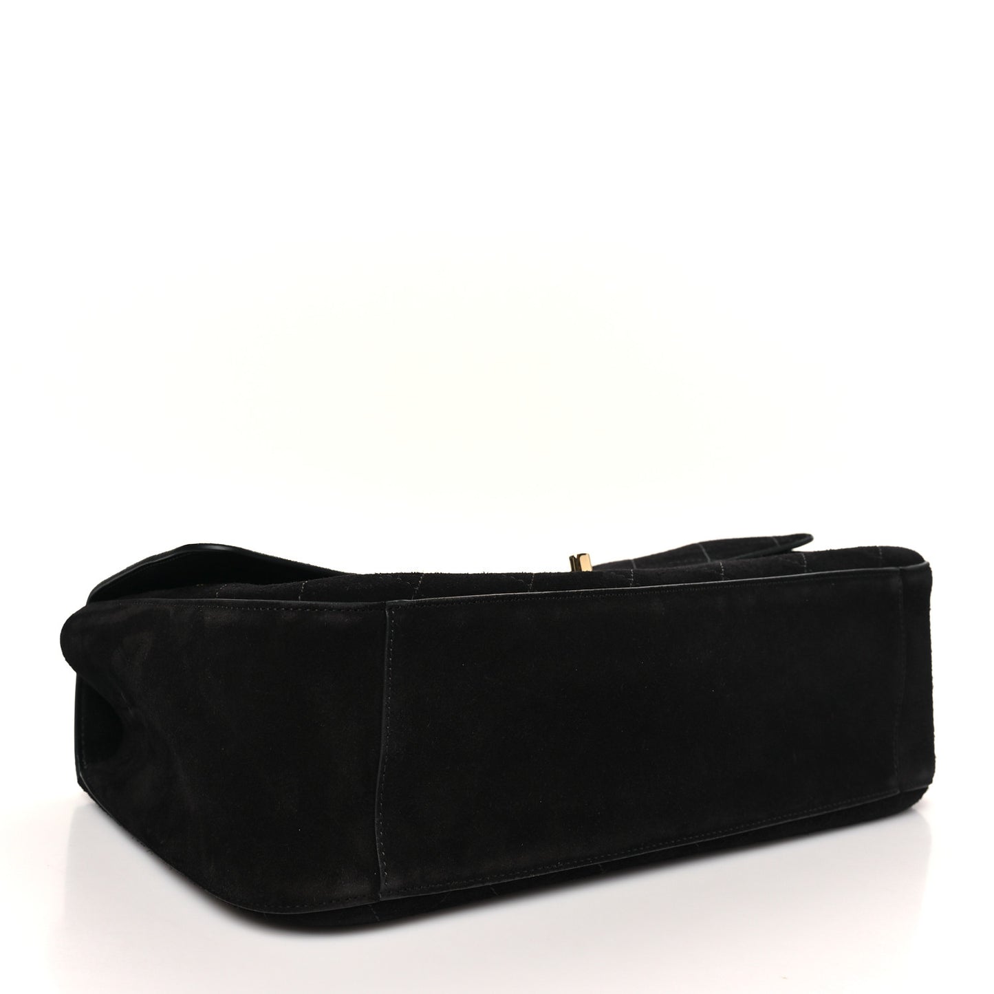 Suede Calfskin Small Souplissimo Maxi Flap Black