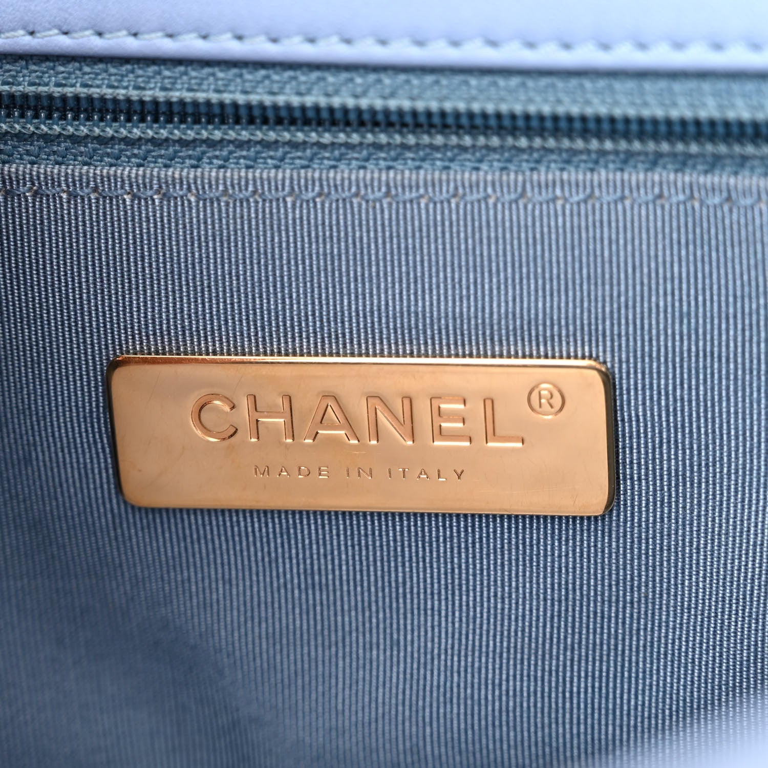 Chanel Sequin Quilted Medium Chanel 19 Flap Light Blue 6 of 12