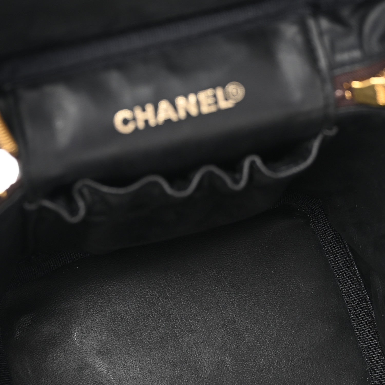 Chanel Caviar Vanity Cosmetic Case Brown 5 of 11