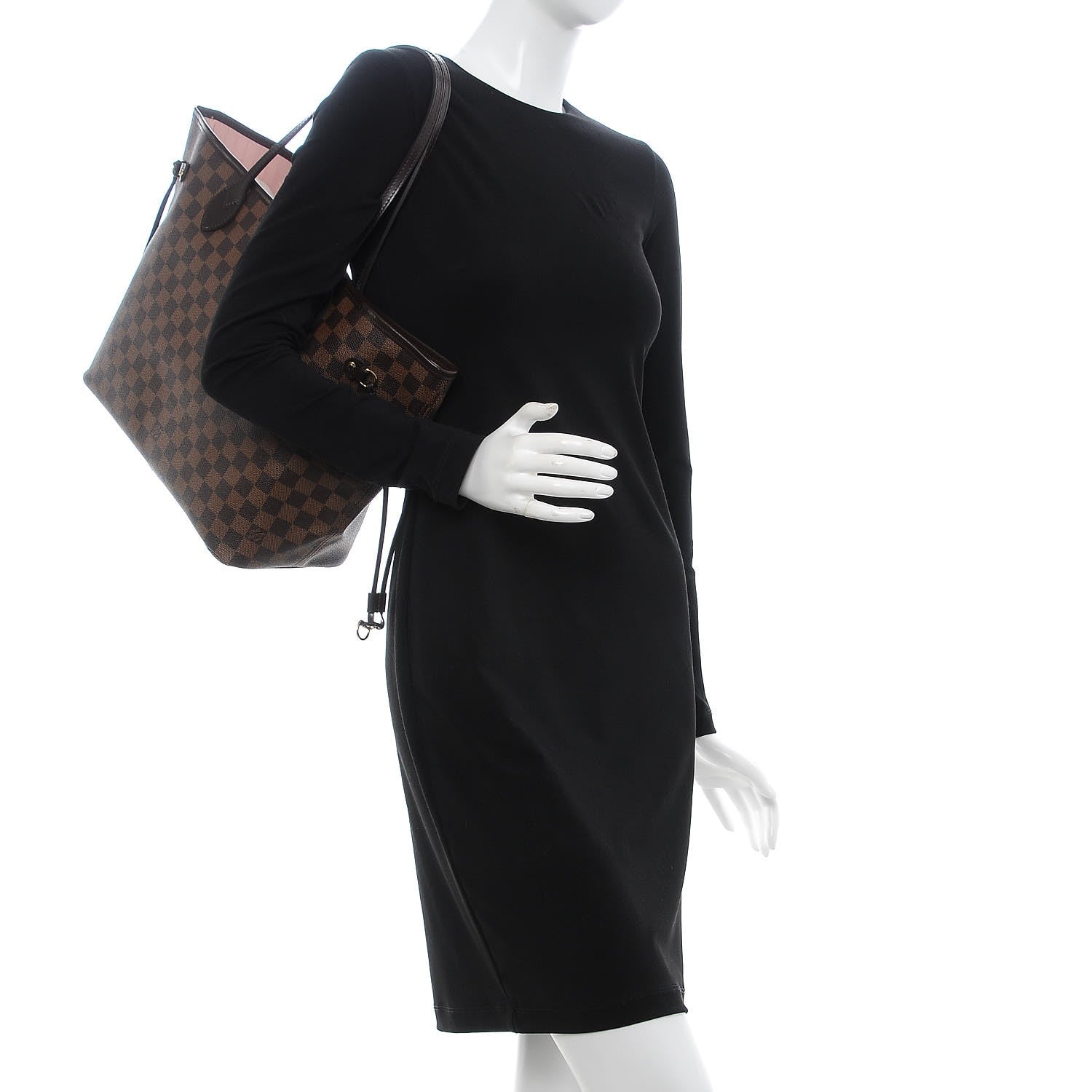 Louis Vuitton Damier Ebene Neo Neverfull MM Rose Ballerine 2 of 7