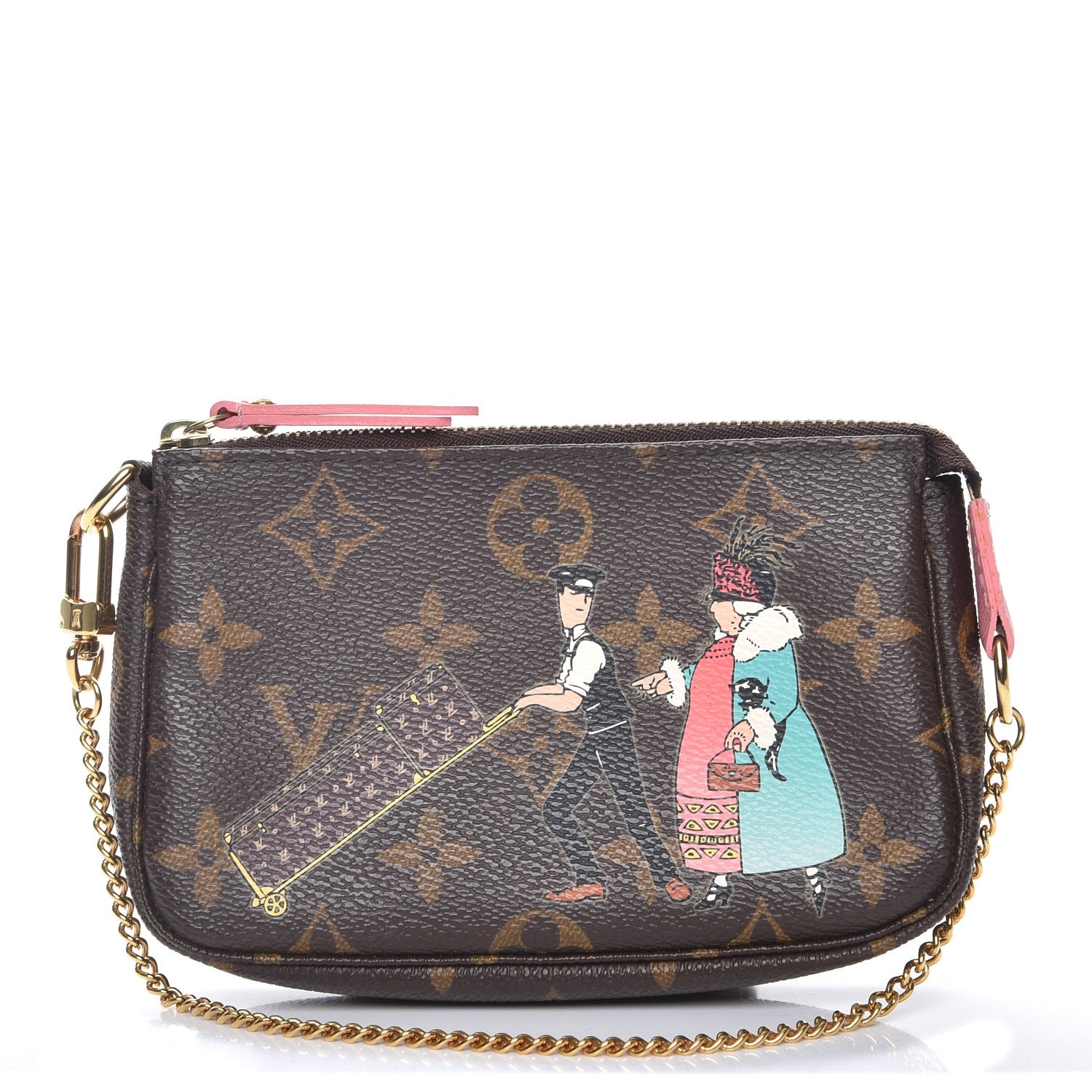Louis Vuitton Monogram Illustre Mini Pochette Accessories Rose 1 of 7