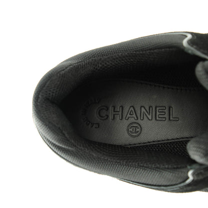 Chanel Suede Calfskin CC Sneakers 40 Black 6 of 7