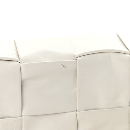 Bottega Veneta Lambskin Maxi Intrecciato Cassette Crossbody Bag White 11 of 16