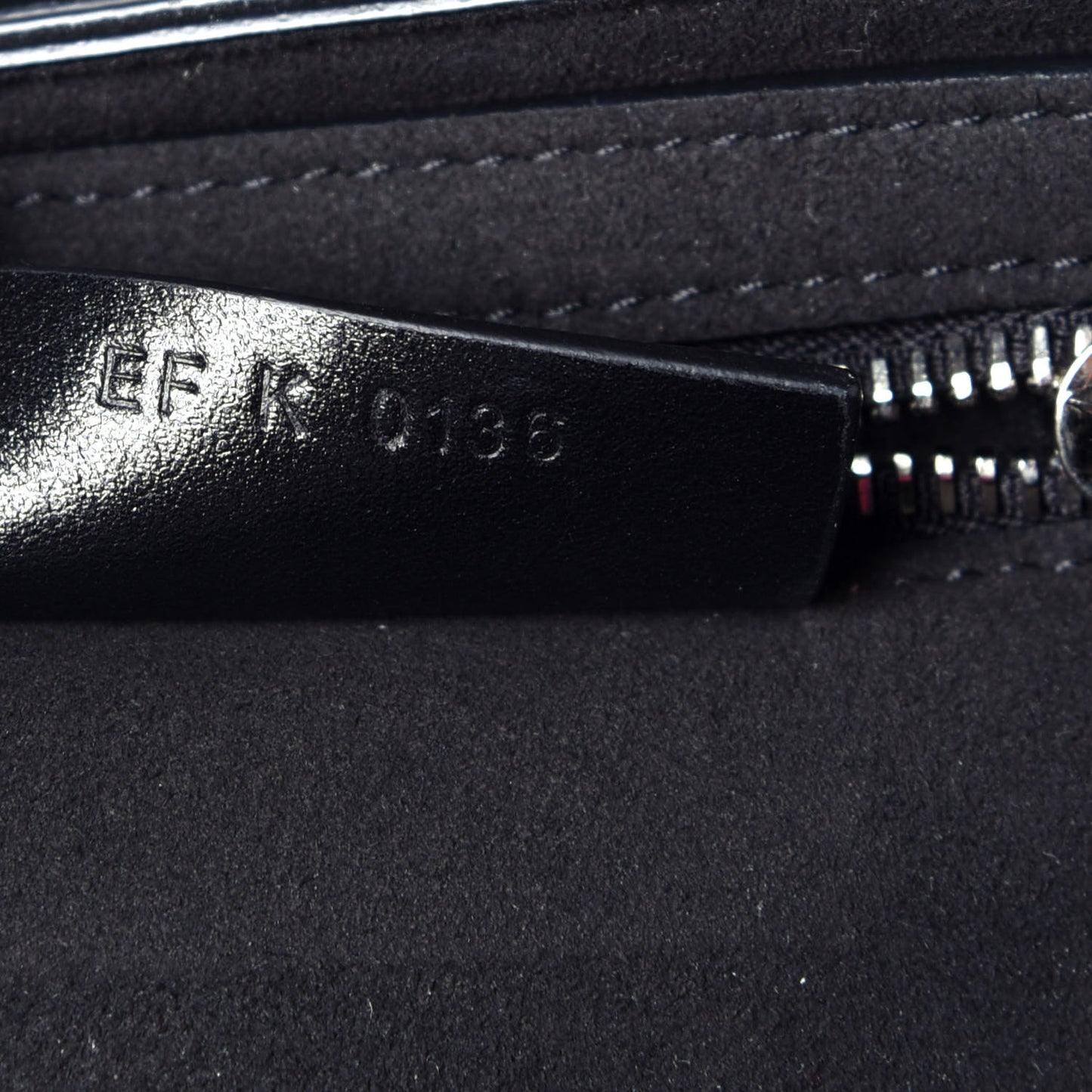 Calfskin Bow Cut Chain Wallet Black