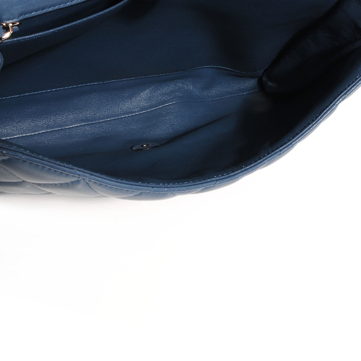 Chanel Lambskin Quilted Clutch with Chain Flap Blue 5 of 9