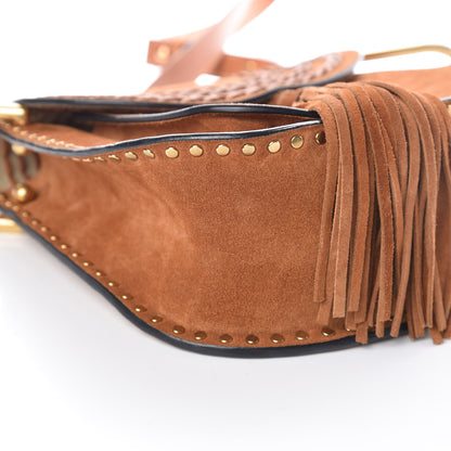 Chloe Suede Braided Small Hudson Shoulder Bag Caramel 5 of 12