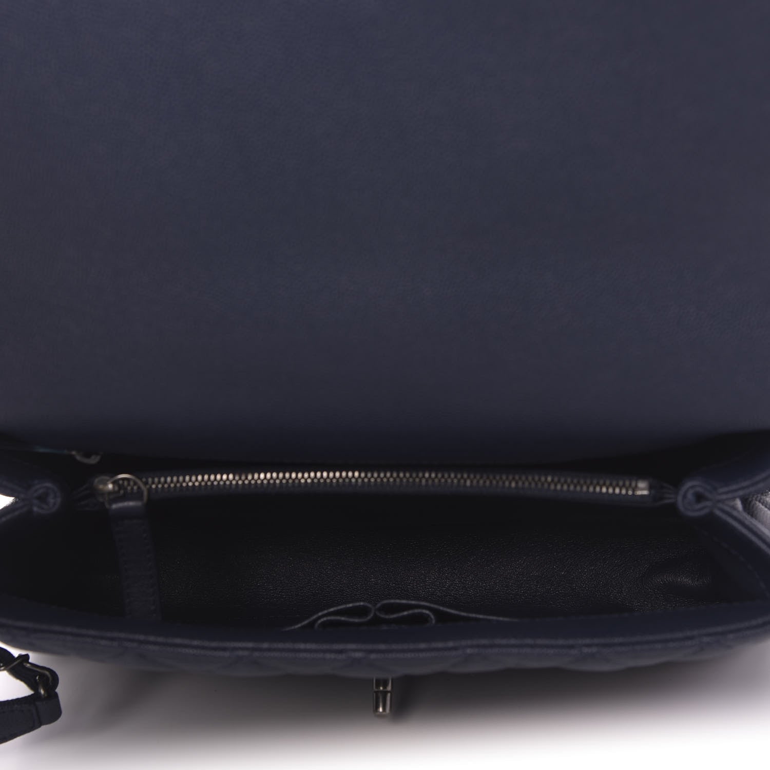 Chanel Caviar Lizard Quilted Small Coco Handle Flap Navy 5 of 10