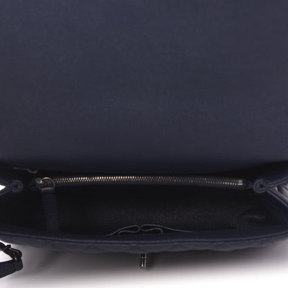 Chanel Caviar Lizard Quilted Small Coco Handle Flap Navy 5 of 10