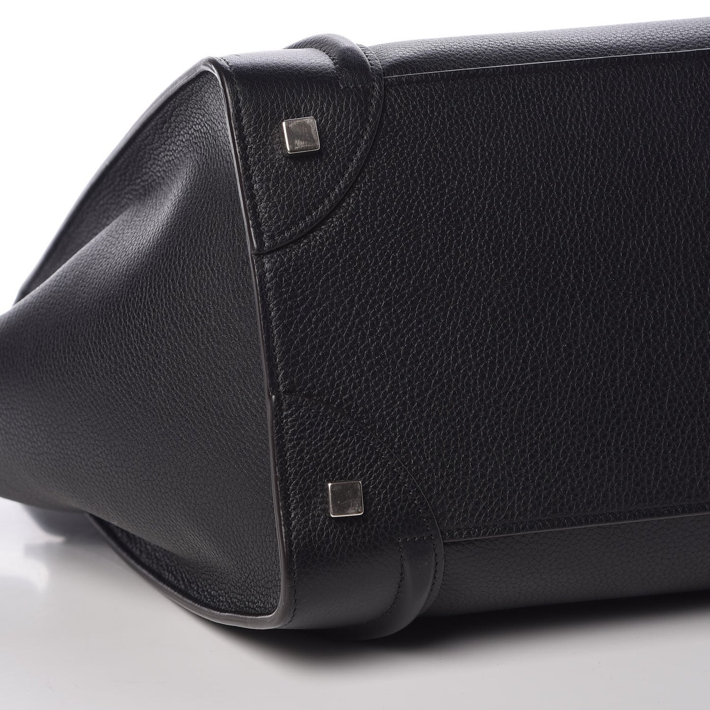 Drummed Calfskin Mini Luggage Black