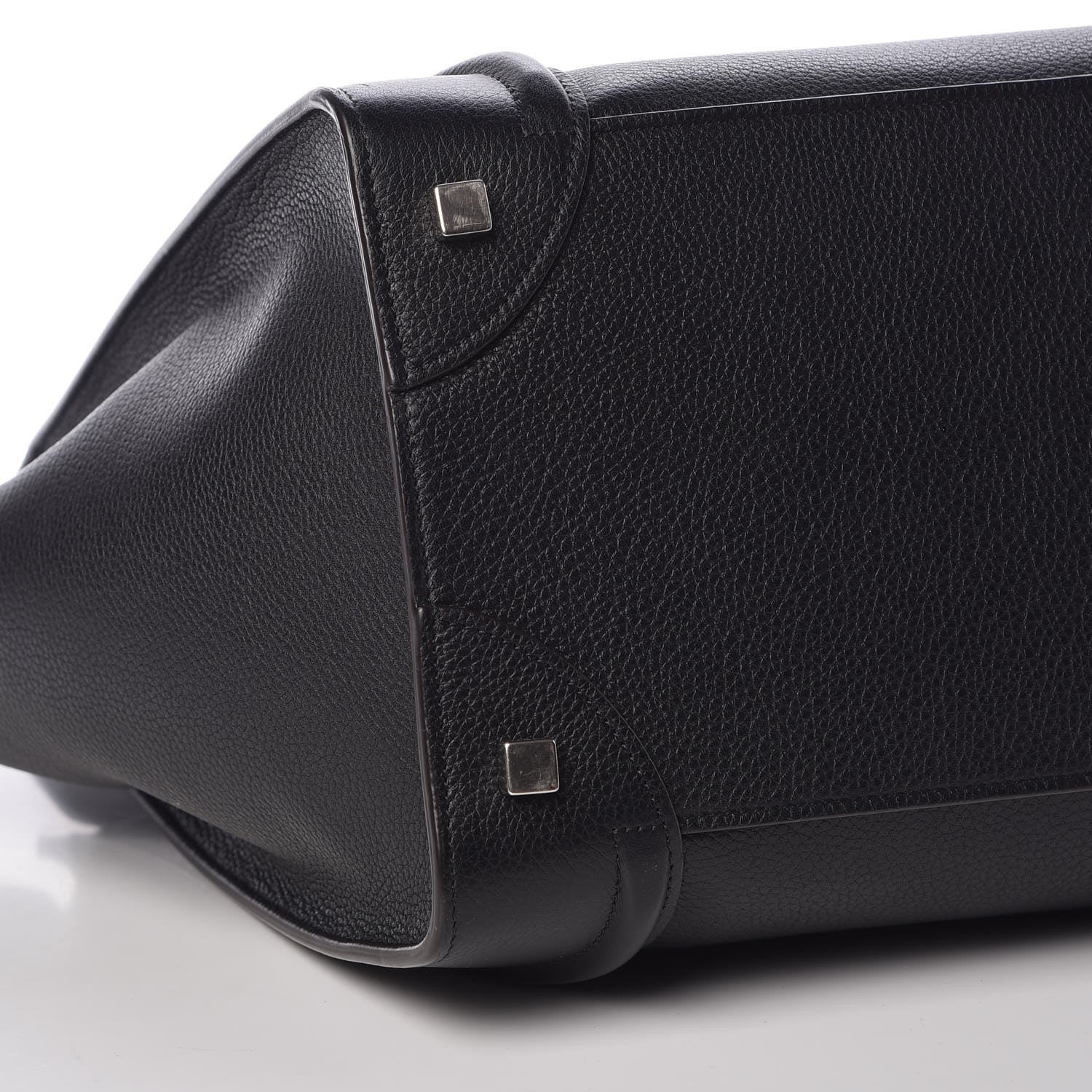 Celine Drummed Calfskin Mini Luggage Black 9 of 10