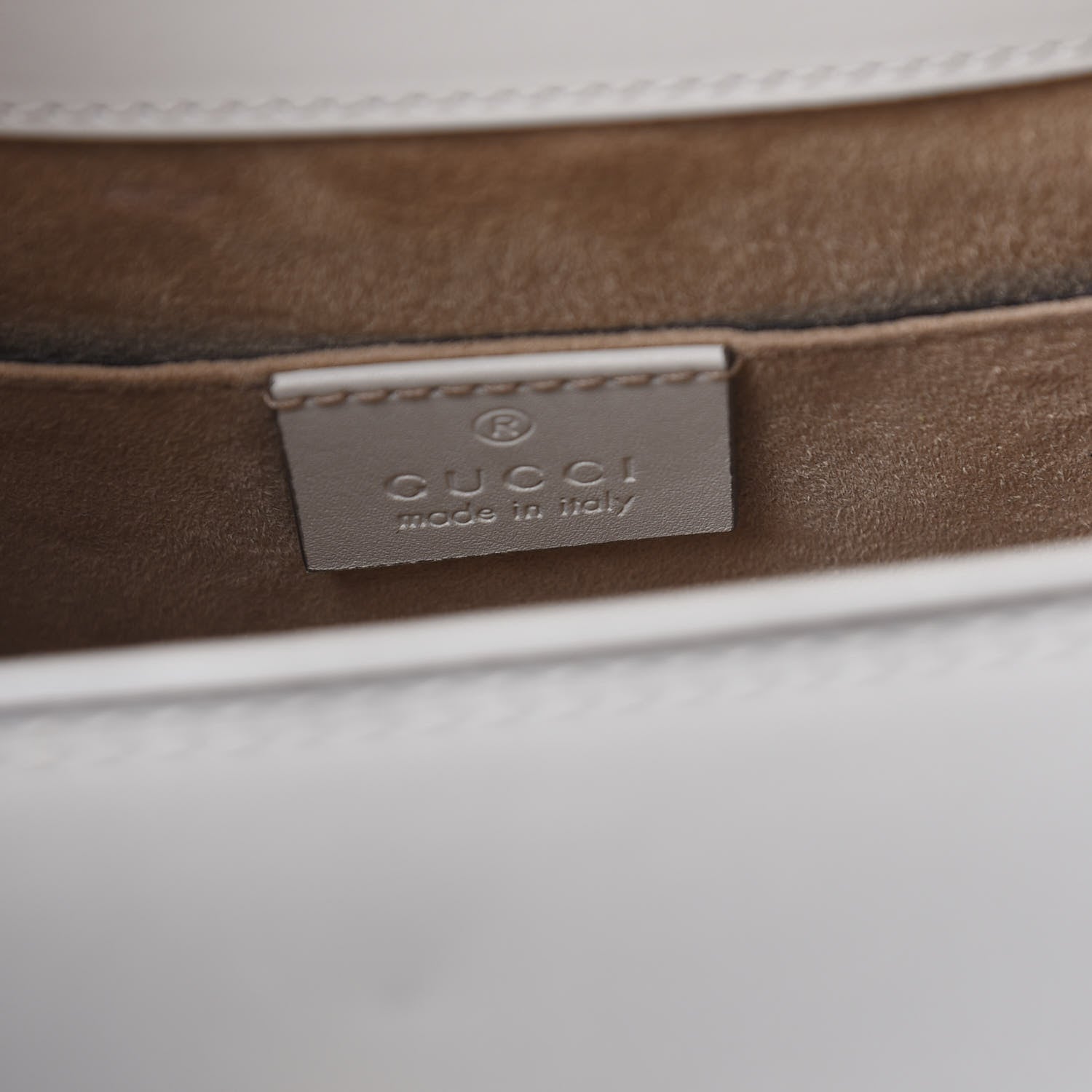 Gucci Calfskin Mini Sylvie Top Handle Bag White 6 of 12