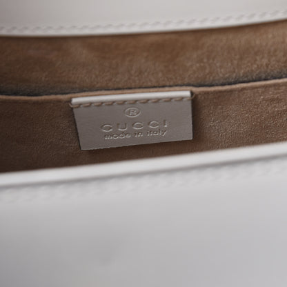 Gucci Calfskin Mini Sylvie Top Handle Bag White 6 of 12