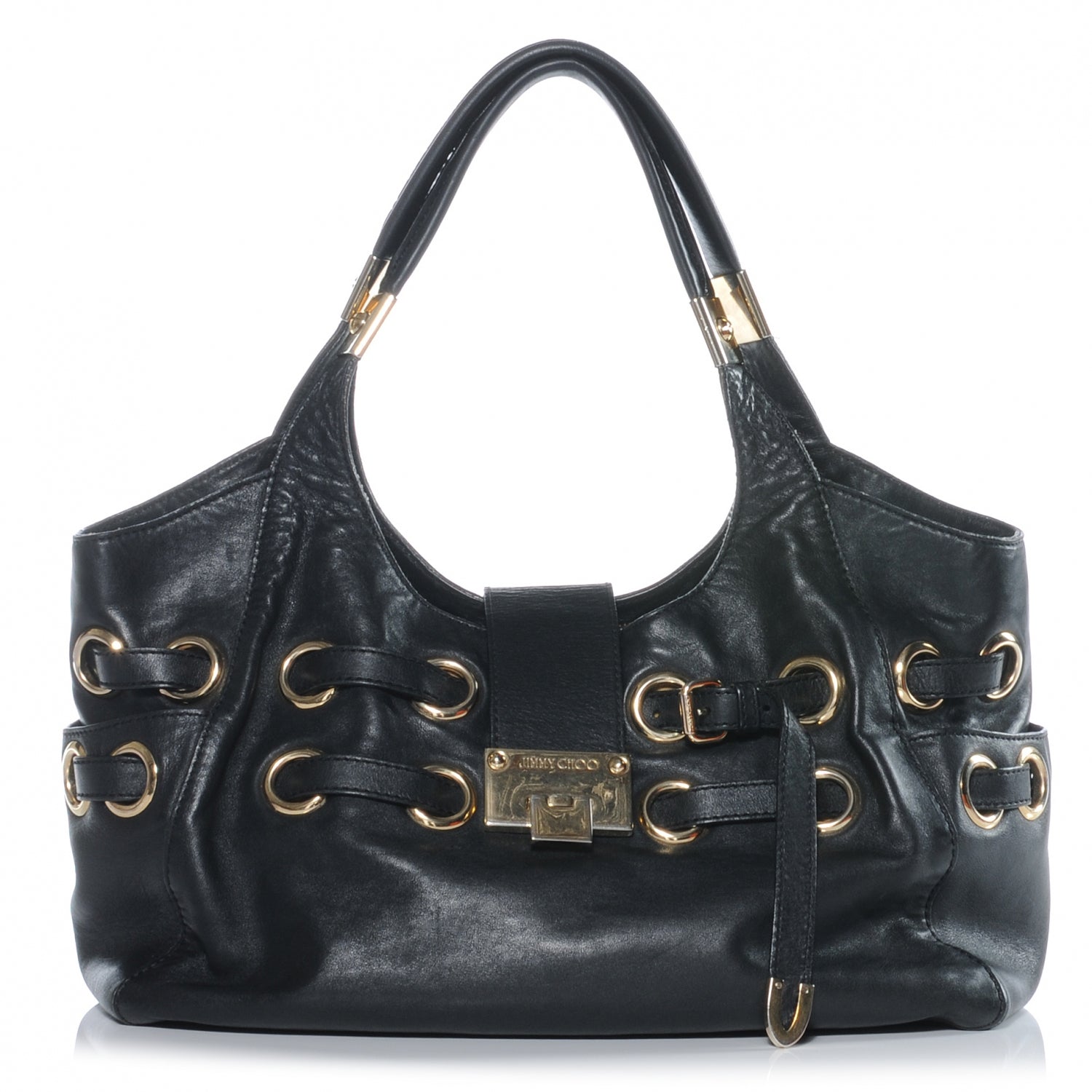 Jimmy Choo Leather Radiant Hobo Black 1 of 7