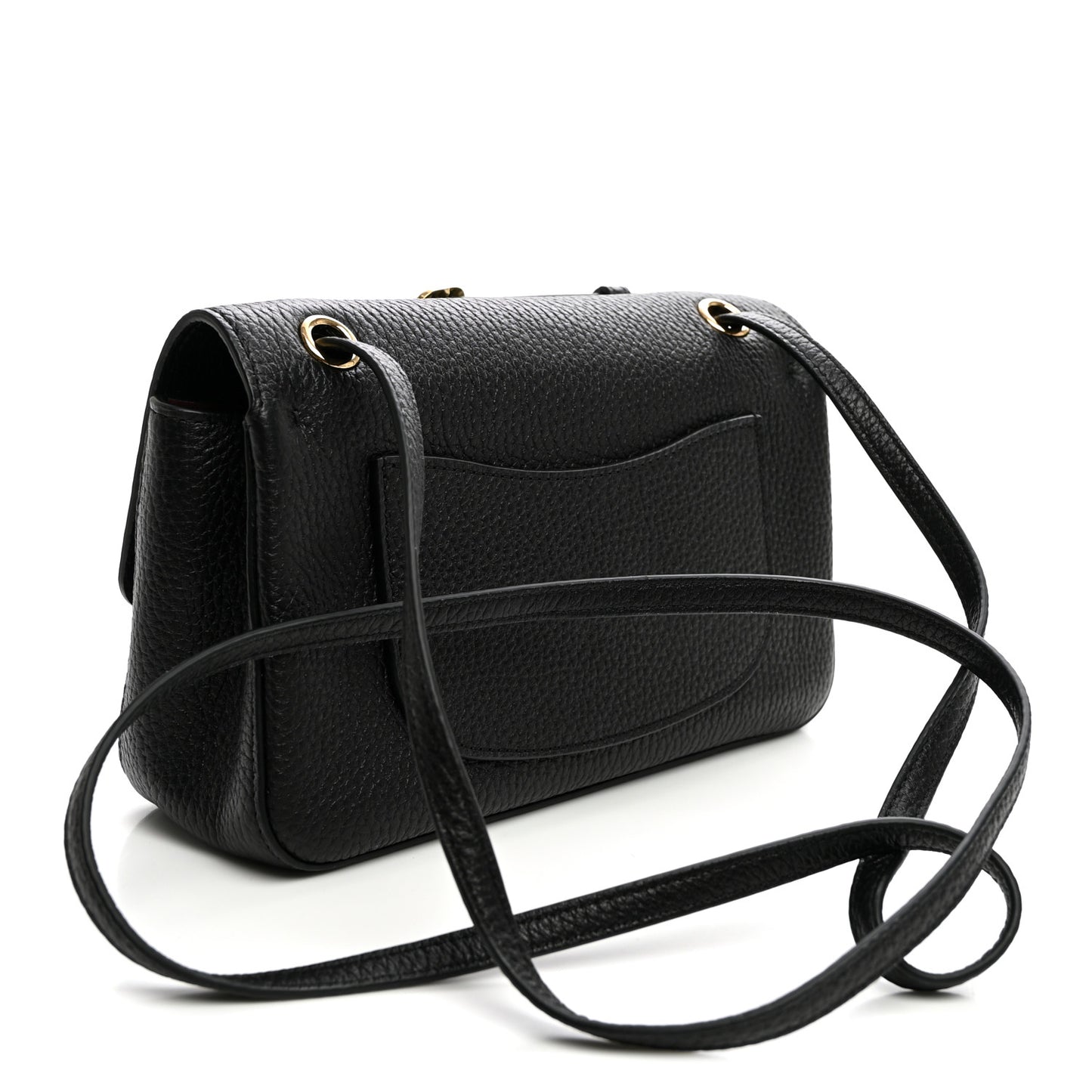 Grained Calfskin Mini Souplissimo Maxi Flap Black