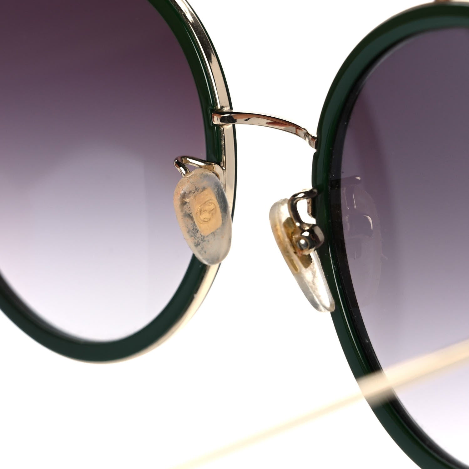 Gucci Metal Round Frame Sunglasses GG0061S Blue Red 9 of 10