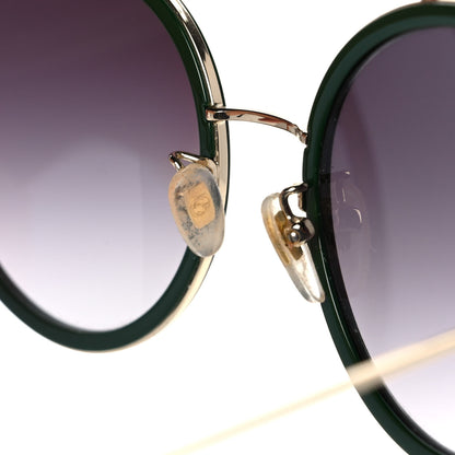 Gucci Metal Round Frame Sunglasses GG0061S Blue Red 9 of 10