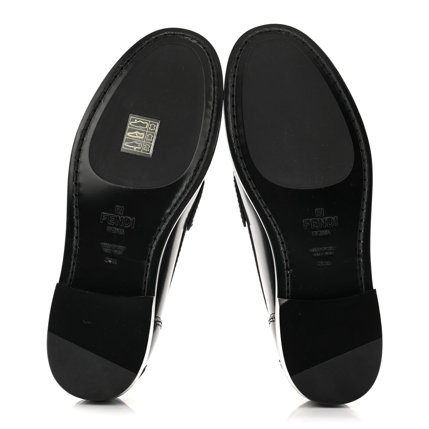 Vitello Logo Loafers 35.5 Black