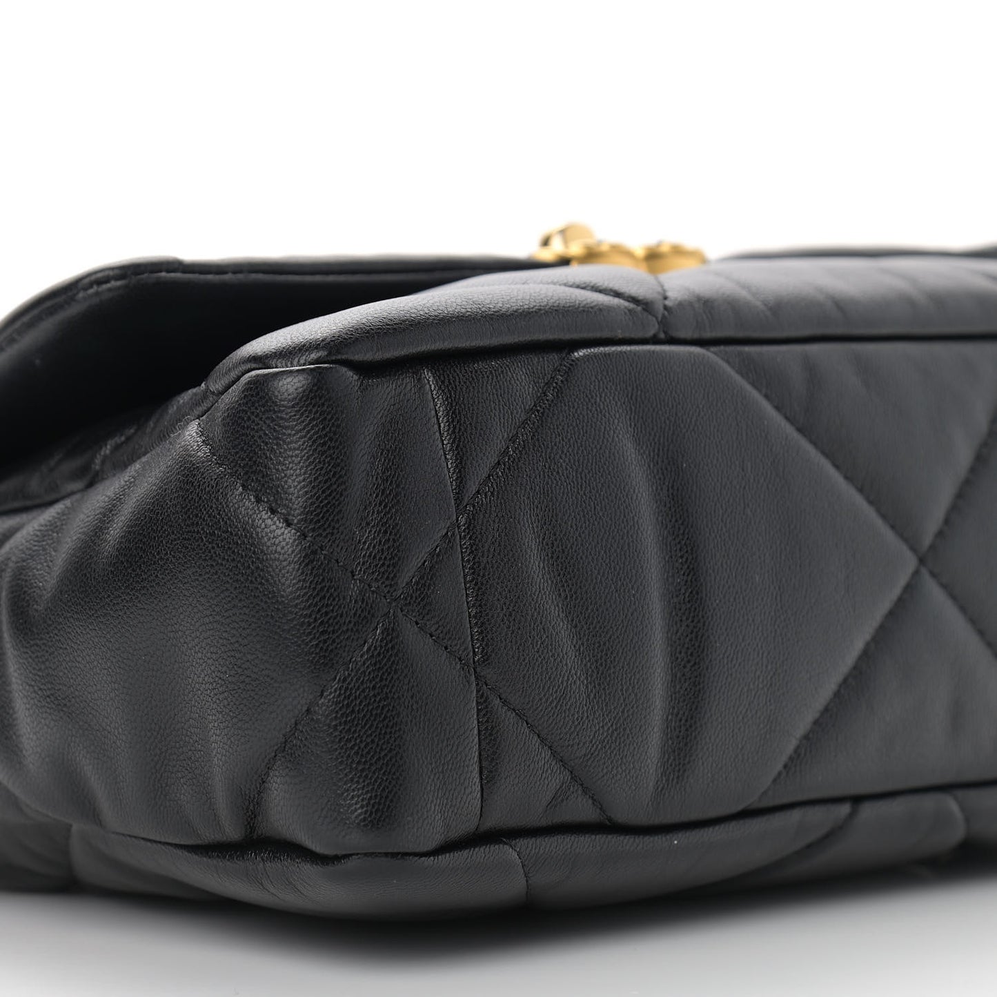 Goatskin Quilted Medium Chanel 19 Flap Black