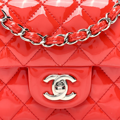 Chanel Patent Calfskin Quilted Mini Rectangular Flap Red 8 of 10