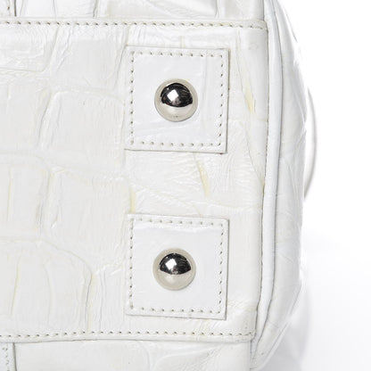 Mulberry Calfskin Crocodile Embossed Bayswater White 14 of 19