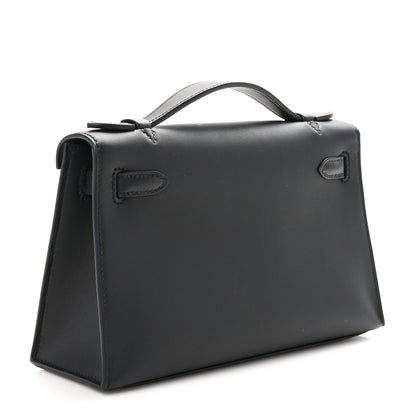 Hermes Swift Kelly Pochette Clutch Black 3 of 11