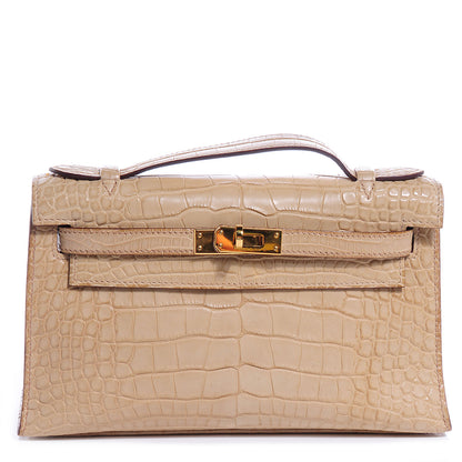 Hermes Matte Alligator Kelly Pochette Poussiere 1 of 17