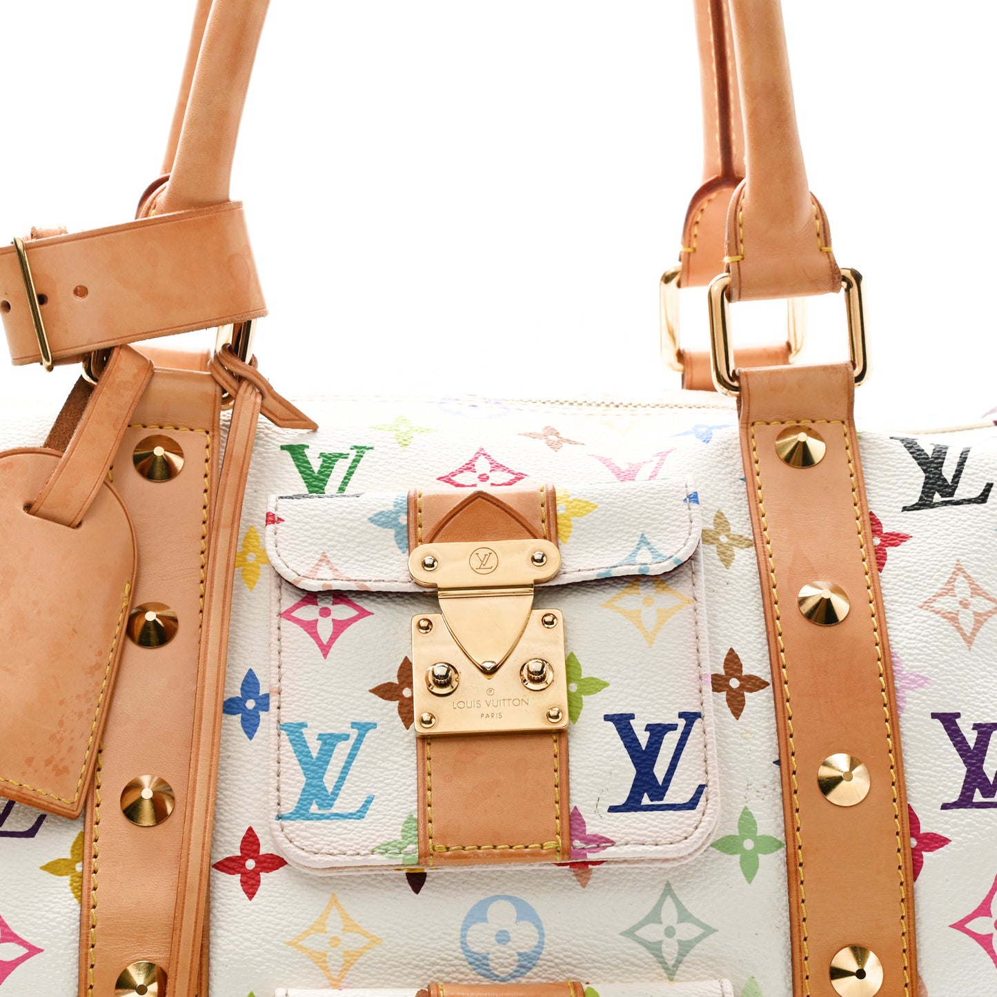 Monogram Multicolor Keepall 45 White