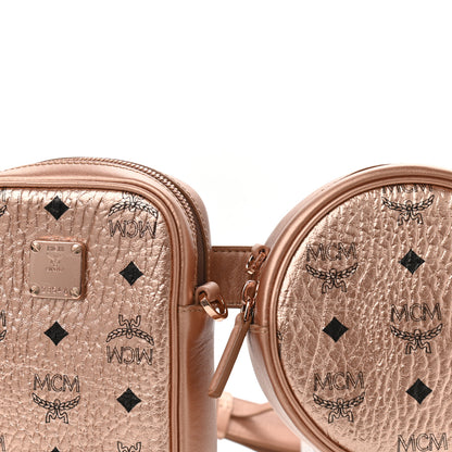 MCM Metallic Visetos Stark Original Belt Bag Champagne Gold 7 of 11