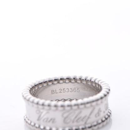 Van Cleef & Arpels 18K White Gold Perlee Signature Ring 51 5.75 7 of 7