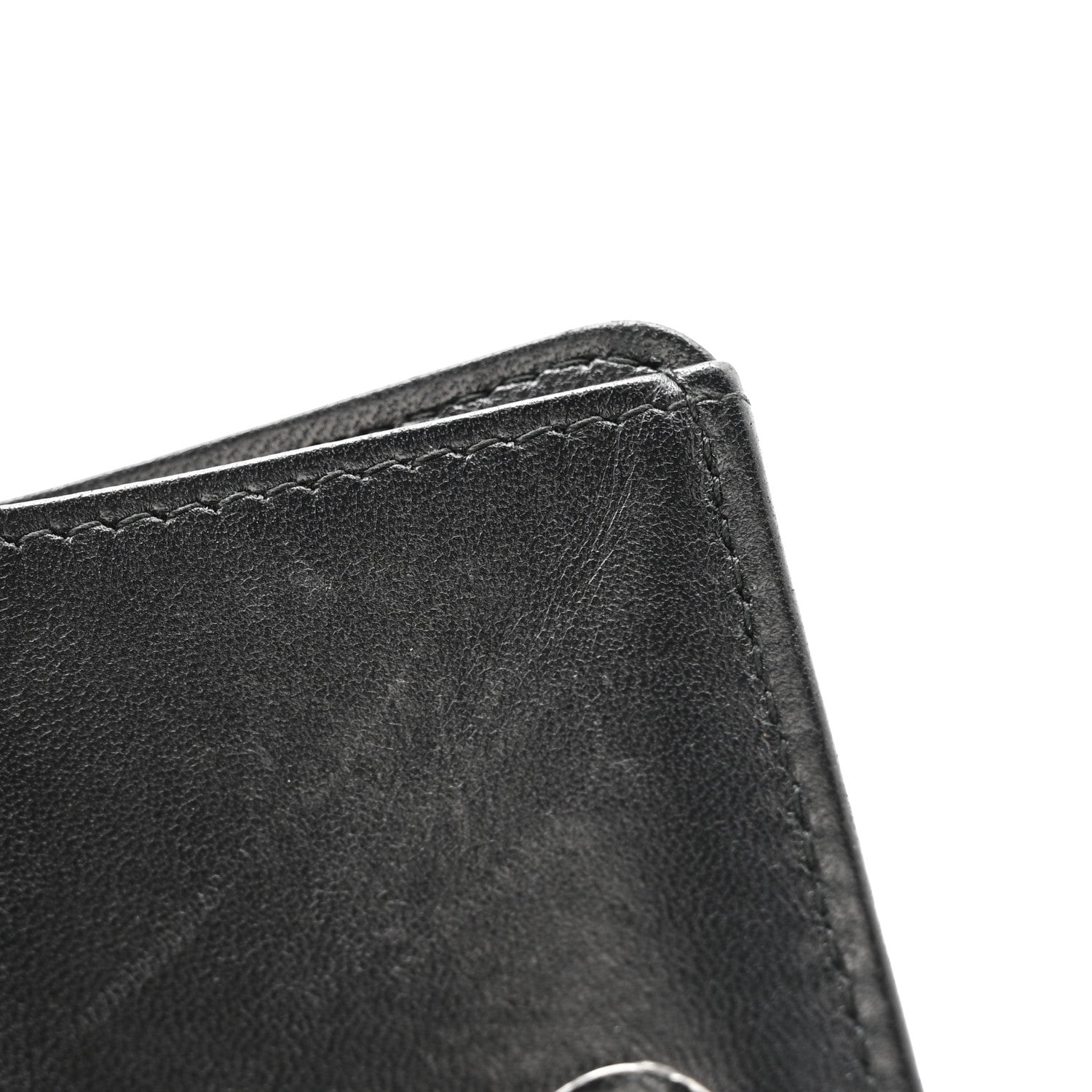 Chanel Lambskin Crystal Camellia Embossed Small Double Wallet Black 9 of 9