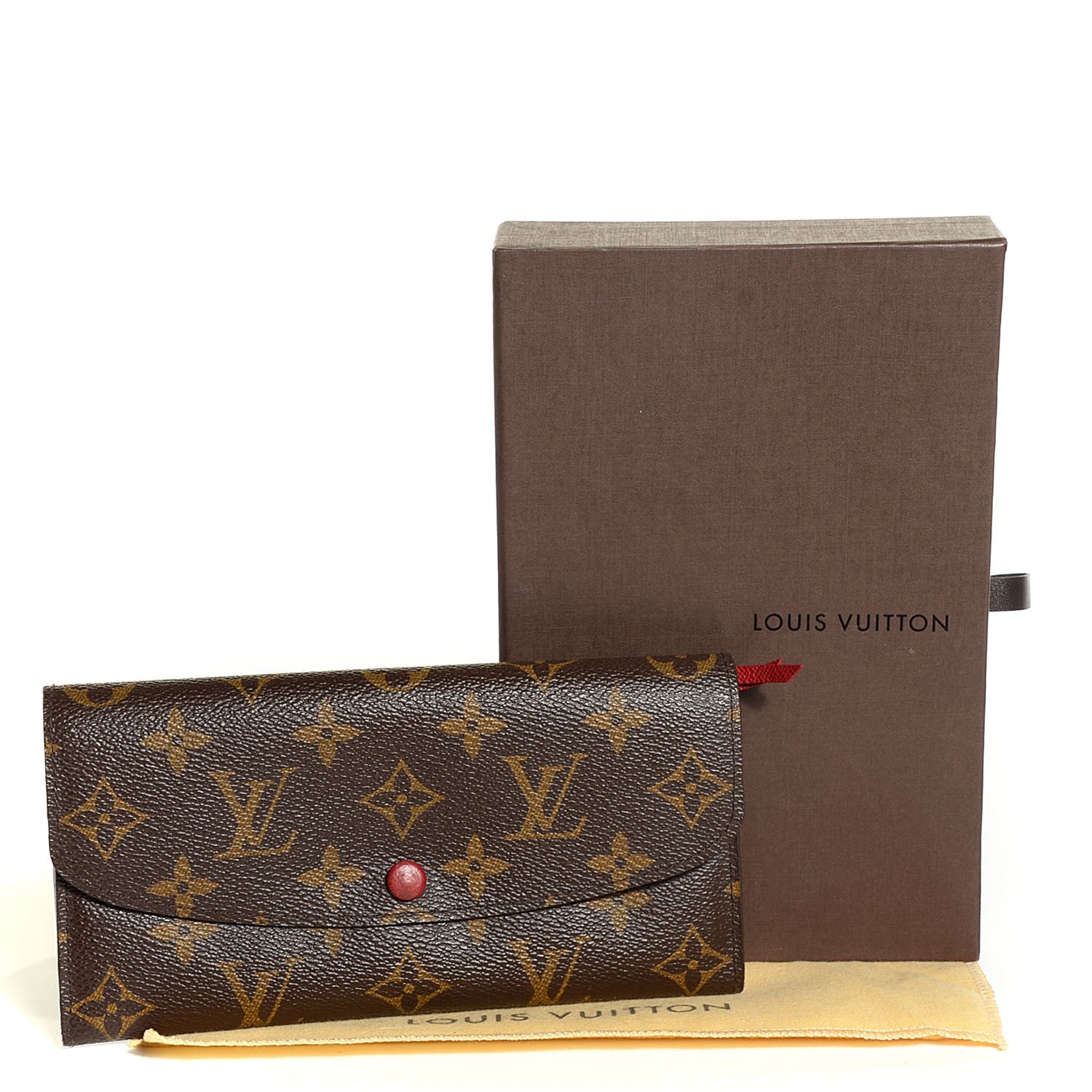 Louis Vuitton Monogram Emilie Wallet Red 5 of 8