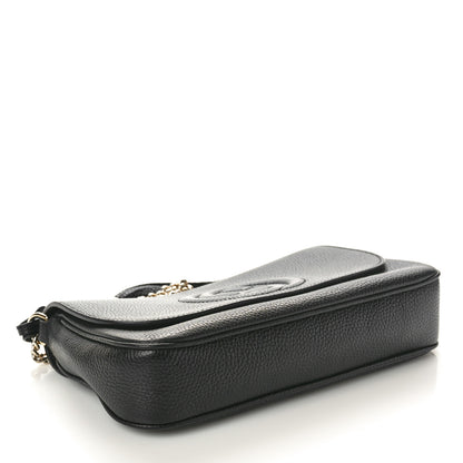 Gucci Pebbled Calfskin Medium Soho Flap Crossbody Black 4 of 10