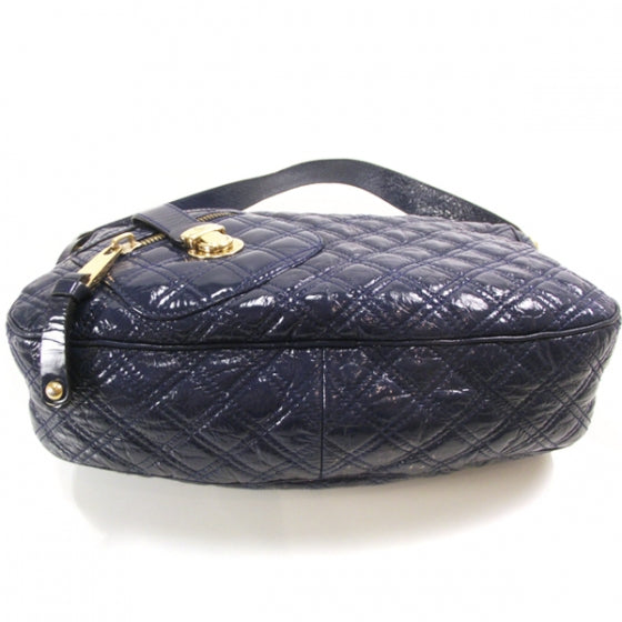 Marc Jacobs Patent Quilted Ursula Hobo Midnight 5 of 11