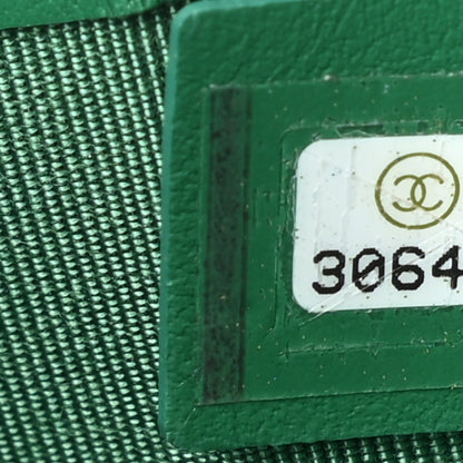 Chanel Caviar Quilted Zipped Key Holder Case Green 7 of 7