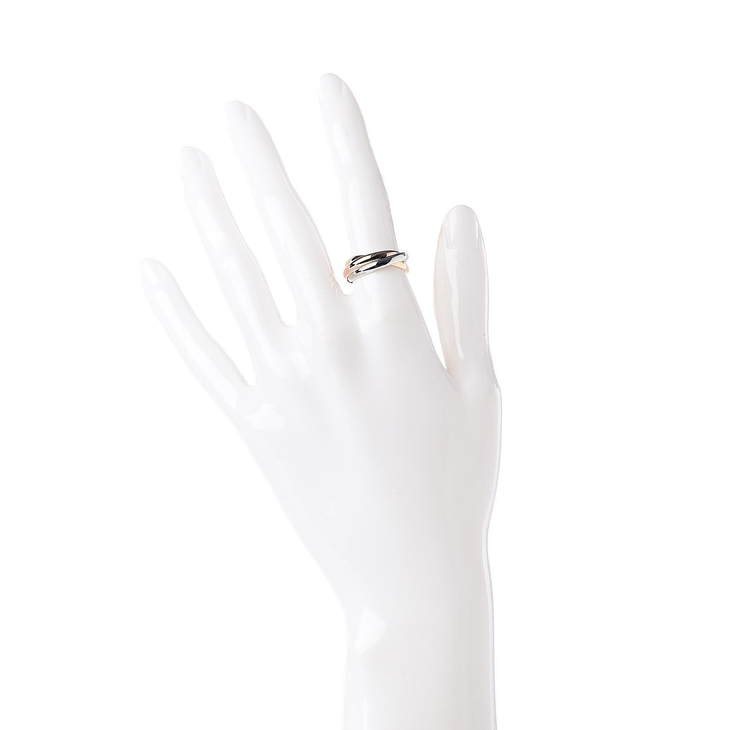18K Pink Yellow White Gold Small Trinity Ring 51 5.75