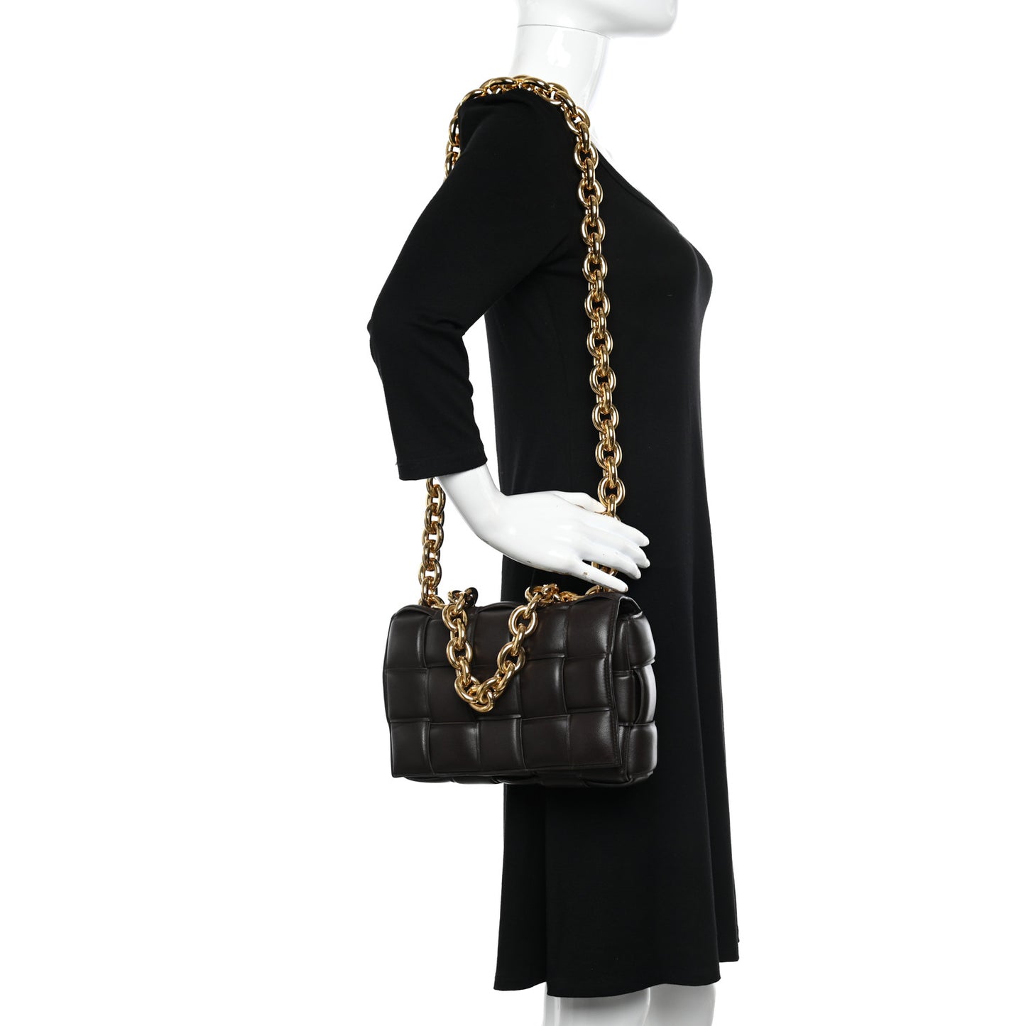 Lambskin Maxi Intrecciato Padded Chain Cassette Crossbody Bag Fondant