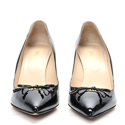 Prada Patent Bow Pumps 39 Black 2 of 7