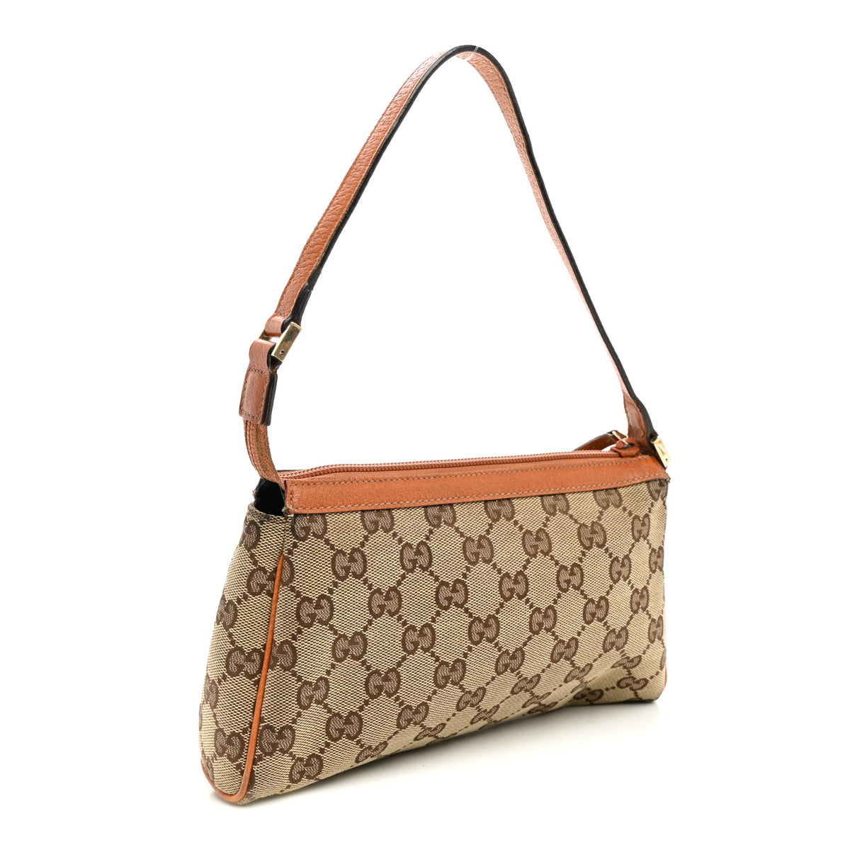 Monogram D Ring Cosmetic Case Light Brown