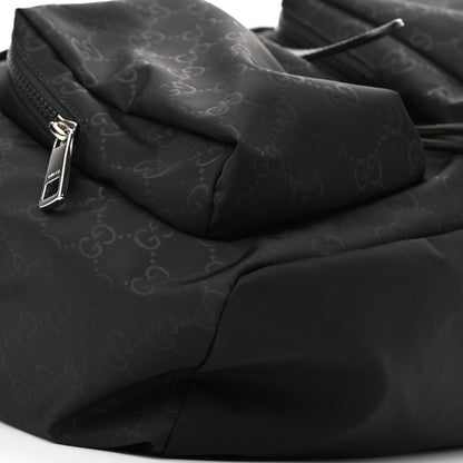 Gucci Nylon Monogram Small Single Buckle Backpack Black 9 of 10