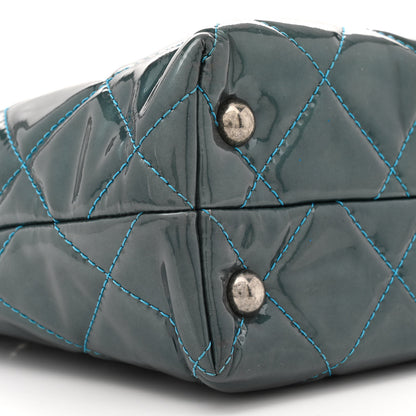 Chanel Patent Quilted Quilted Reissue 2.55 Tote Blue 9 of 12